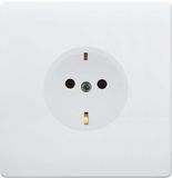 British Standard White German-Style Wall Socket Outlet