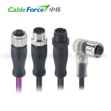 M12 Male Cable Connector 3pin 4pin 5pin 8pin Waterproof Connector for Factory Automation