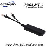 DC12V 10/100Mbps Power and Data Poe Splitter (PD03-24T12)