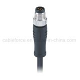 M8 6pin Male Molded Cable Connector Straight Circular Connector