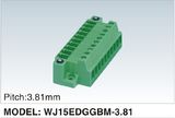 Male and Female Pluggable Terminal Block with Conductor (WJ15EDGGBM-3.81)