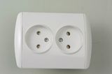 European Double Socket Outlet with Protection 9102X