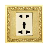 British Standard Hotel Brass Wall BS Socket