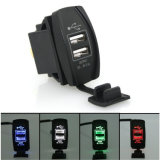 Waterproof LED DC12-24V Motorcycle Dual USB Power Charger Socket