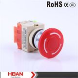 TUV UL 22mm Plastic Emergency Red Mushroom Stop Switch