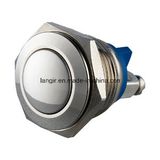 16mm Round Head Momentary Nickel Plated Brass Push Button Switch (V16-B)
