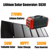 Portable Solar Generator 110V/220V 300wh Pure Sine Wave