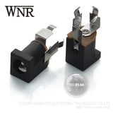 Wnre Female DC Power Socket Connector Pin DC-014A DIP DC Power Jack 3 Pin