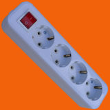 Ce Approval 4 Way Electric Plug Socket, 4 Gang Extension Socket (E8004ES)