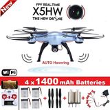 Syma X5hw Quadrocopter Drone with Camera WiFi Fpv HD Real-Time 2.4G 4CH RC Helicopter Quadcopter RC Dron Toy (X5SW Upgrade)