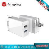 Squared Shape Us EU UK Plug 5V 2.4A Smart QC 3.0 Quick Phone Charger