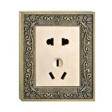 Forged Brass Faceplate Hotel Wall Socket