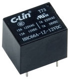 PCB Relay / Miniature Electromagnetic Relay with CE, UL, TUV Approval (T73)