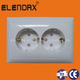 EU Flush Mounting Double Wall Shucko Socket (F6210)