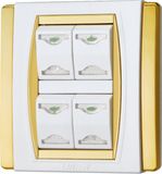 EE-HM-A04 4 Gang 1 Way Wall Switch