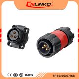 Electrical Wiring Waterproof IP65/IP67 Power Connector Welding Panel Mounted Cable Connector for LED Lighting