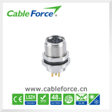 M8 8pin Female Panel Mount Connector for Sensor and Actuator with Ce Certification