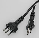 Inmetro Approval 2pin 3pin Brazil Power Cord