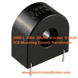2000: 1 100A 50ohm 0.5class 9.5hole PCB Mounting Current Transformer (ZMCT123)