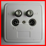 Four-Hole 5-1000MHz TV Wall Plate & TV/Radio Satellite Wall Plate