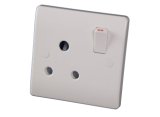 South Africa 15A 1 Gang Switched Round-Pin Wall Socket