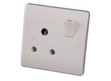South Africa 15A 1 Gang Switched Round-Pin Wall Socket