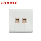 Champagne Gold Color Double Tel Socket /Data Socket