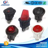 Kcd1-224 Waterproof Illuminated Round Rocker Switch T85