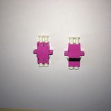 LC Fibre Optic Adapter with Magenta Housing