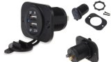 12V 3.1A Waterproof Dual USB Car Charger Socket/Jack