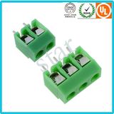 Custom 5.0 mm Pitch Screwed 3 Pin Green PCB Terminal Block