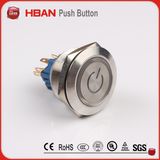 Ce UL ISO9001 Anti Vandal Waterproof Pushbutton Switch with Power Symbol