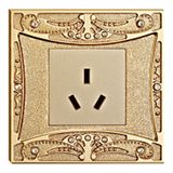Diamond Hotel Brass Power Outlet with 24k Finish