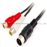 5p DIN Plug - 2RCA Jacks Cable