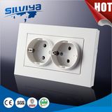 Schuko Grounding 2 Gang Wall Socket/Eurepean Standard /16A