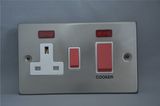 T331 Fb 45A Switch+Neon+13A Switched Socket+Neon
