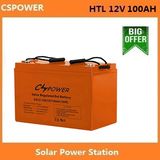 Cspower 12V100ah Gel Battery for Solar Power Storage