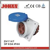 IP44 3p 63A Slopping Panel Mounted Industrial Socket
