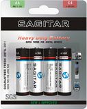 Size R6P/AA Zinc Battery, Top Metal, PVC Label