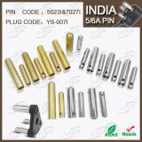 5023I 7027I 5/6AMP 10A Soldering Type Brass India Plug Pin Hollow (5.0mm 7.0mm brass soldering terminal)