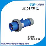Waterproof Plug and Socket with 3 Pin, 220V Socket