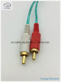 RCA Cable, AV/TV Audio Cable, 2 RCA Plug to 3.5mm/3.5 Stereo Plug