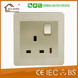 Bottom Price 13A One Gang Switched Socket with Neon