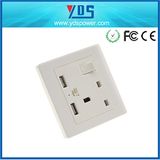 Double 13A Wall Socket with Switch British Standard