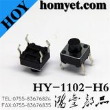 SGS Tact Switch with 6*6mm Round Handle 4pin DIP Tactile Switch