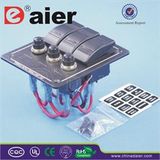 12V LED 3 Boat Rocker Switch Panels/Marine Circuit Breaker Panels