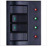 4 Gang LED Boat/Rocker Switch Panel with Circuit Breaker