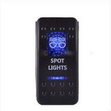 Waterproof Blue LED Spot Lights Jeep Rocker Switch