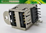 USB2.0 Connector, Double Deck, Right Angle Through Hole Type, 1.5A@250VAC Min.
