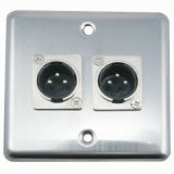 Stainless XLR Wall Plate, Wall Socket (9.2003)
